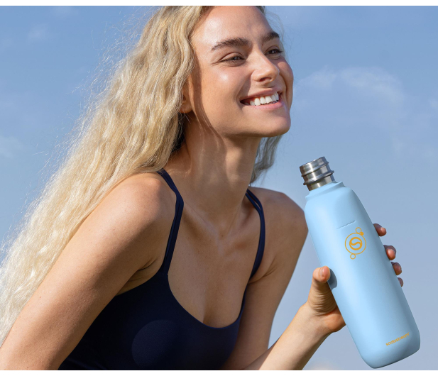 SodaStream Butelka termiczna Fizz&Go w kolorze błękitnym 0,9l - 1533419 - zdjęcie 4
